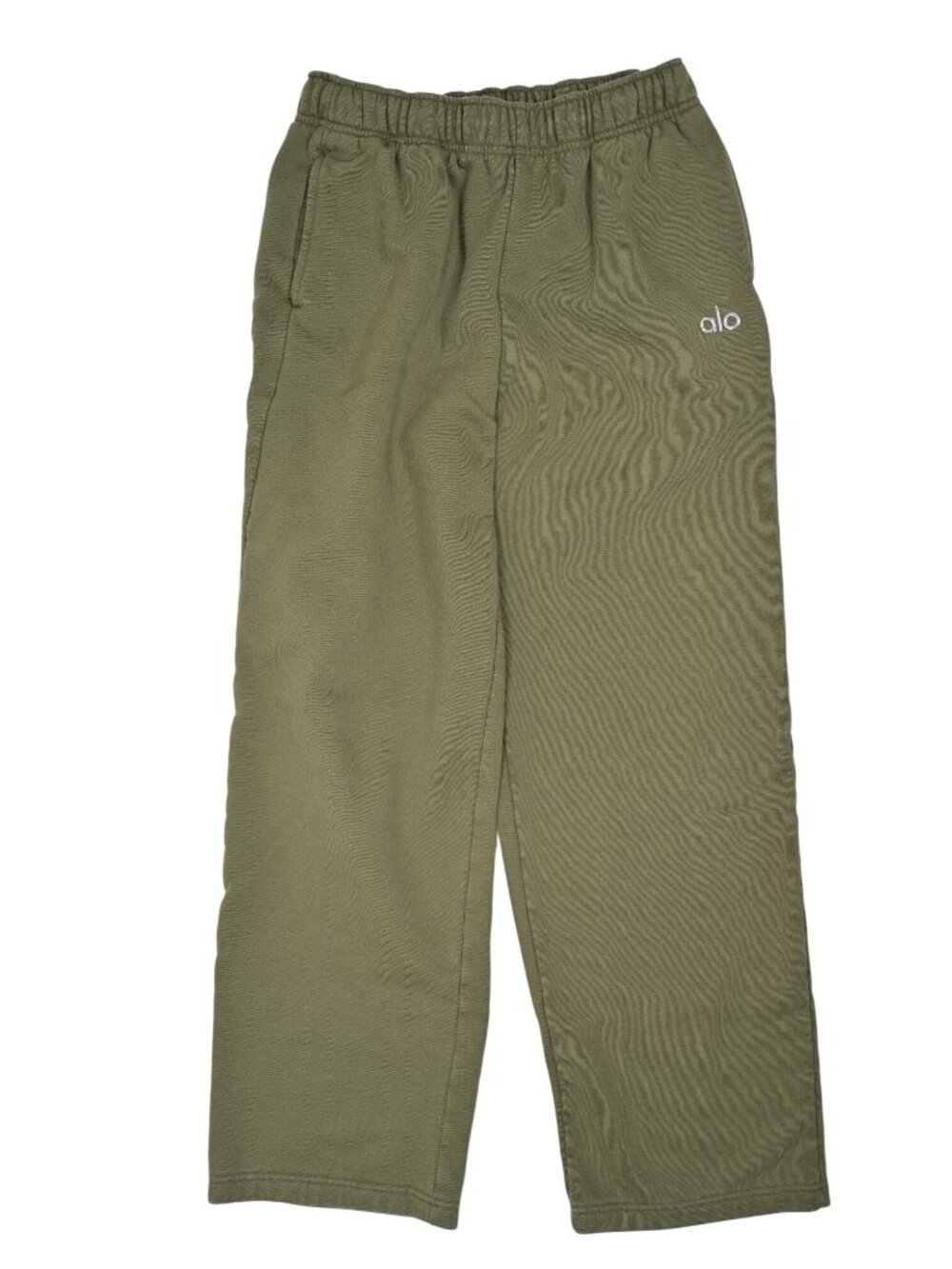 ALO Yoga Accolade Straight Leg Sweatpants in Green Olive
